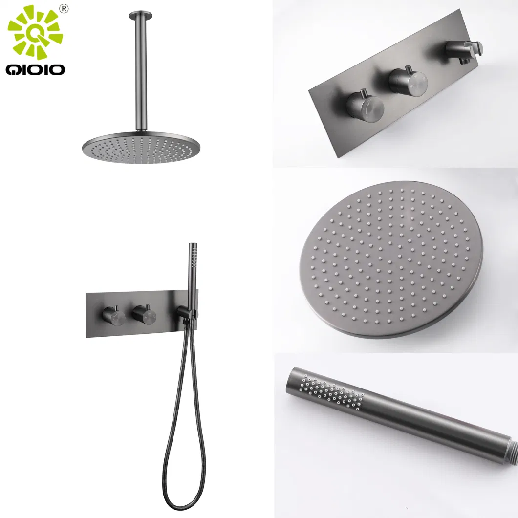 Kaiping Factory Manufacturer in Wall Mounted Progressive Switch Valve Dual Handle Concealed Hidden Divertor Bathroom Bath Bathtub Tub Shower Mixer System