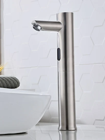 Touchless Induction Faucet Chrome Bathroom Automatic No Touch Sensor Basin Tap Sink Faucet