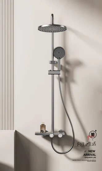 Luxurious Rainfall Shower System with Stylish Piano Key Finish 